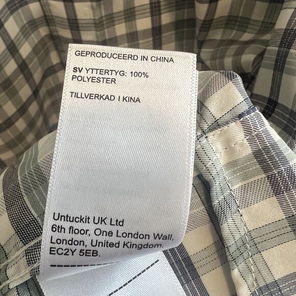 Untuckit Button Up Shirt Reid #41034 Color Green Size XXL - Picture 6 of 7